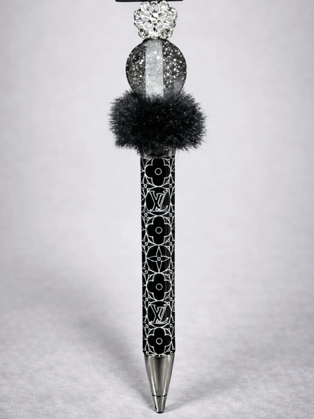Midnight Monogram Luxe Beaded Pen